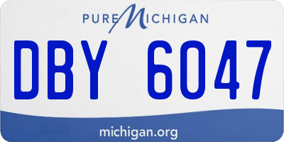 MI license plate DBY6047
