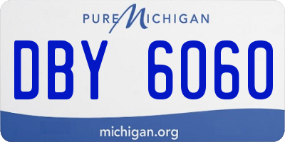 MI license plate DBY6060