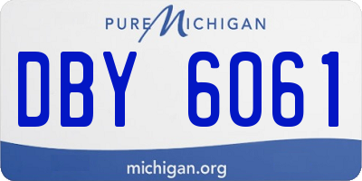 MI license plate DBY6061