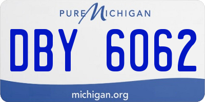 MI license plate DBY6062