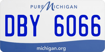 MI license plate DBY6066