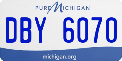 MI license plate DBY6070