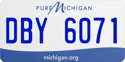 MI license plate DBY6071