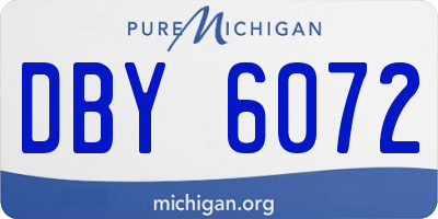 MI license plate DBY6072