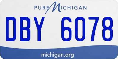 MI license plate DBY6078