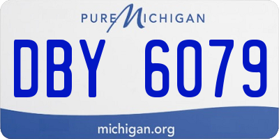 MI license plate DBY6079