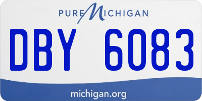 MI license plate DBY6083