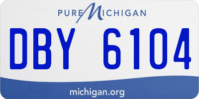 MI license plate DBY6104