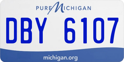 MI license plate DBY6107