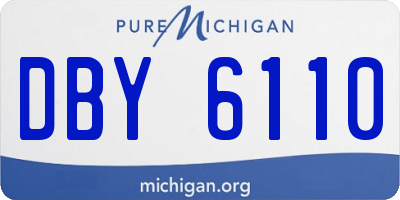 MI license plate DBY6110