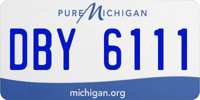 MI license plate DBY6111