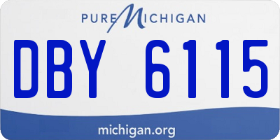 MI license plate DBY6115