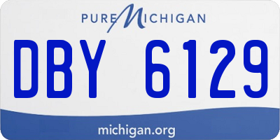 MI license plate DBY6129