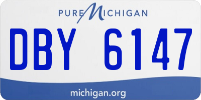 MI license plate DBY6147