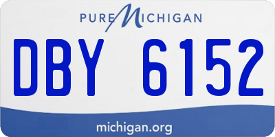 MI license plate DBY6152