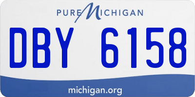 MI license plate DBY6158
