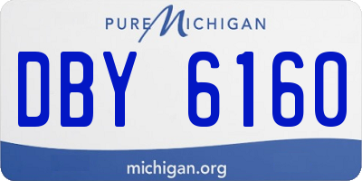 MI license plate DBY6160