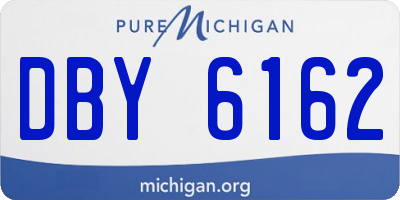 MI license plate DBY6162