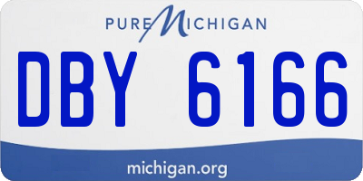 MI license plate DBY6166