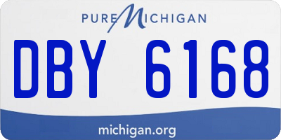 MI license plate DBY6168