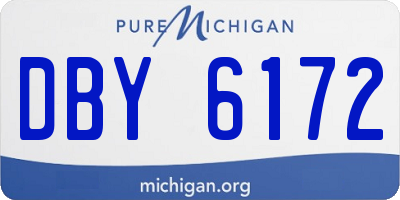 MI license plate DBY6172