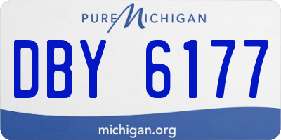 MI license plate DBY6177