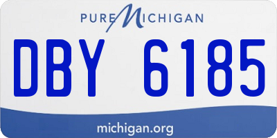 MI license plate DBY6185