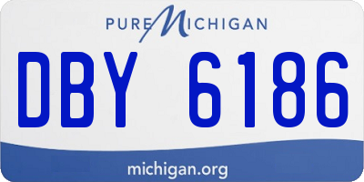 MI license plate DBY6186