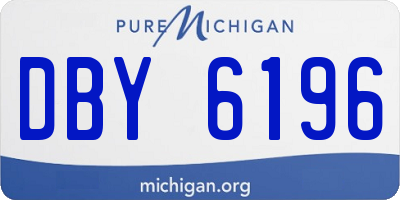MI license plate DBY6196