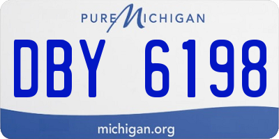 MI license plate DBY6198