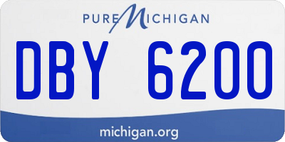 MI license plate DBY6200