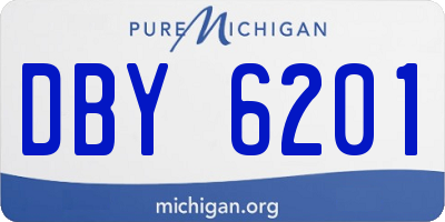 MI license plate DBY6201