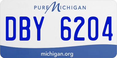 MI license plate DBY6204
