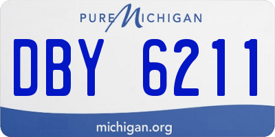 MI license plate DBY6211