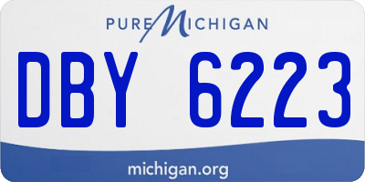 MI license plate DBY6223