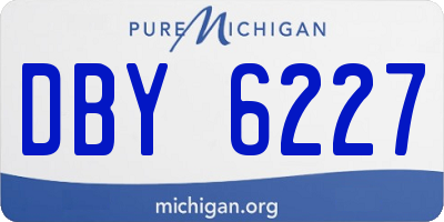 MI license plate DBY6227