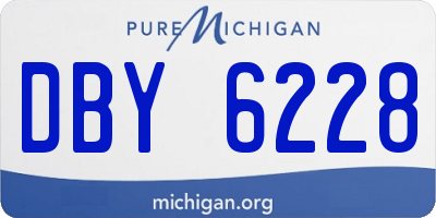 MI license plate DBY6228