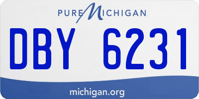 MI license plate DBY6231
