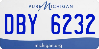 MI license plate DBY6232