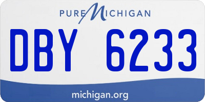 MI license plate DBY6233