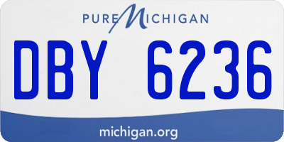 MI license plate DBY6236