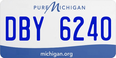 MI license plate DBY6240