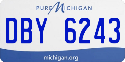 MI license plate DBY6243