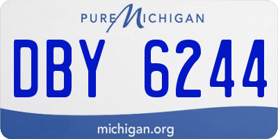 MI license plate DBY6244