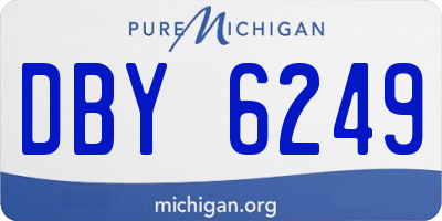 MI license plate DBY6249