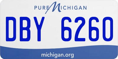 MI license plate DBY6260