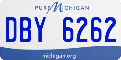 MI license plate DBY6262