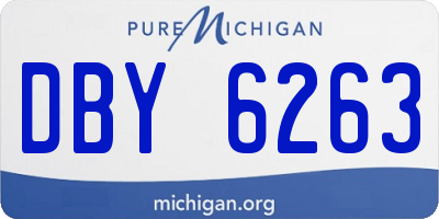 MI license plate DBY6263