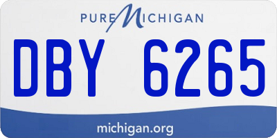 MI license plate DBY6265