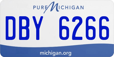 MI license plate DBY6266